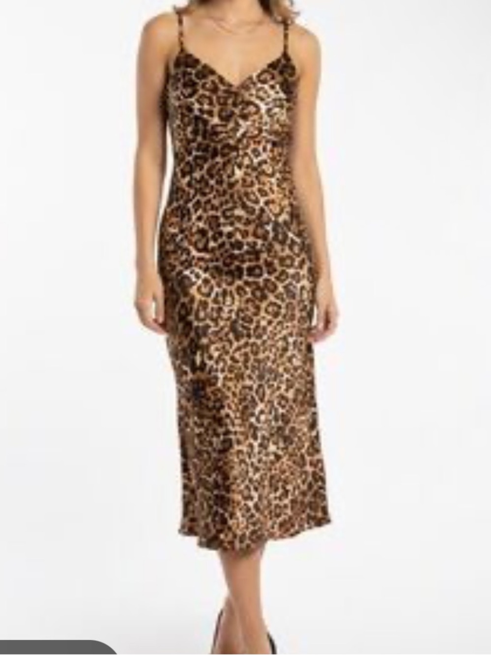 sofia by sofia vergara Leopard-Print Maxi Slip Dress - Brown/Black